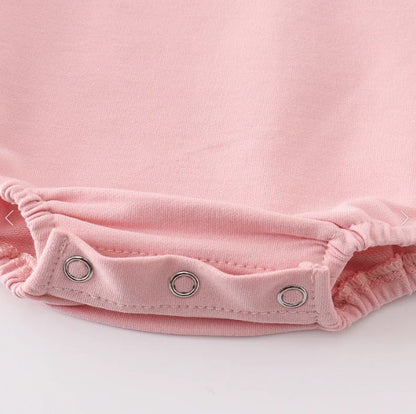 Pink baby bubble Romper