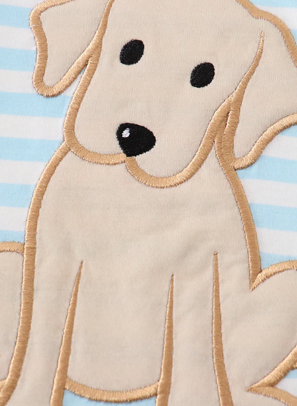 Blue Stripe Dog Top